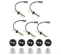 5-Piece or 10-Piece Fuel Filter and Hose Seal Kit for Brushcutters & Hedge Trimmers - Compatible with 2- and 4- Engines, 18 mm(5SET)