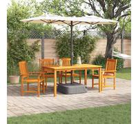 5/7/9 Piece Solid Acacia Wood Outdoor Dining Set Table Chair Grey/Brown vidaXL