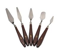 5-Piece Painting Knife Set, GoFriend Stainless Steel Spatula Palette Knife Painting Mixing Scraper Oil Painting Accessories Color Mixing