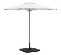 5-Piece Parasol Base Set Made of Granite and Steel with 4 Weight Plates, 2 Adapters Compatible for 38/48 mm Pole, Foldable and Stable for Garden, Balcony, Patio