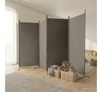 5-Piece Paravent Anthracite Fabric Room Divider Foldable 433 x 180 cm Folding Privacy Screen Freestanding for Living Room Bedroom Office and Garden for Room Separation and Privacy