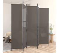 5-Piece Paravent Anthracite Room Divider 250 x 200 cm Fabric Foldable Freestanding Privacy Screen Room Divider for Living Room Bedroom Office Indoor Outdoor