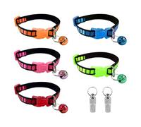 5-Piece Pet Bell Collars, 2-Piece Pet Brand Anti-Loss Pendants, Adjustable Collars, Cat Identity Decoration, Pet Supplies