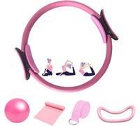 5-Piece Pilates Exercise Kit With Hoop, Small Ball and Elastic Bands for Home Bodybuilding