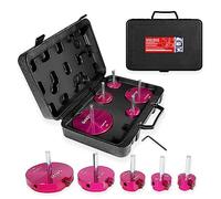 5-Piece Plastic Pipe Reamer Tool Kit for PVC, CPVC & ABS Fittings,Includes 1.25", 1.5", 2", 3", 4" Reamers,Compatible with Standard 1/2" Drills,3/8" Hex Shaft, for Exhaust, Drain, Water Pipes Cleaning