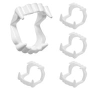 5 Piece Plastic Vampire Teeth, Werewolf Zombie Fangs, Teeth White Fangs Scary Halloween, Monster Teeth for Halloween Party Fancy Dress Adult Teenagers