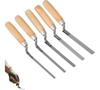 5-Piece Pointing Trowel Set, Professional Brick Pointing Tools, Finger Trowel CollectionComplete Pointing Tools for Repointing and Tiling Tasks with Durable Construction and Ergonomic Design