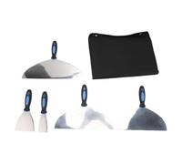 5 Piece Putty Cutter and Taping Cutter Set with Stainless Steel Mirror Polished Blades, Includes 2 4 10 12 and 14 Inch Sizes and Oxford Nylon Storage Bag for Drywall and Painting