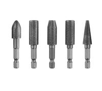 5-Piece Rasp File Drill Set, Grinder for Wood Carving Tool, Rotary Burr Polishing Tool, Rotary File Set