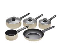 5 Piece Recycled Aluminium Saucepan Set - Cream