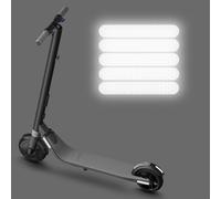 5 Piece Reflective Sticker Set for Ninebot ES Series Night Safety for Electric Scooters (Silver)