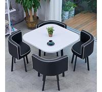 5-Piece Round Dining Table Set with 4 Chairs for Kitchen & Breakfast Bar, 31.5x29.5in, Perfect for Home or Conference Use, Stylish & Space-Saving Design