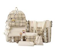 5-Piece School Bags Set - Kawaii Bkpks for Teen Girls, Larity Cute School Bkp Th Pin and Asori, Athletic Bkpk School Bookbag