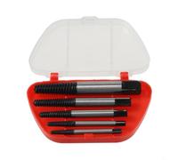 5-Piece Screw Extractor Set Carbon Steel Broken Bolt Remover Hardened Carbon Steel Screw Extractor Set 5pc for Stripped Nuts Professional Broken Screw Remover Kit 5pc with Storage Case 5pc Screw