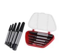 5-Piece Screw Extractor Set for Removing Broken, Stripped or Rusted Bolts and Screws - Chrome Vanadium Steel Easy-Out Drill Bits, 4-18 mm Diameter Range