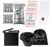 5-Piece Set Disposable Urinal Bags Pee Bags Vomit Bags Portable Combination, Car Vomit Bag, Commode Liners, Disposable Car Trash Bags for Car Camping, Road Trip/Camping Essentials for Men Women Kids