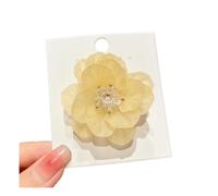 5 Piece Set For Women Multicolor Cherry Blossom Camellia Lovely Side Clip With Bangs Hairpin For Everyday Use(One camellia yellow)