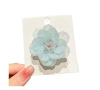 5 Piece Set For Women Multicolor Cherry Blossom Camellia Lovely Side Clip With Bangs Hairpin For Everyday Use(One camellia blue)