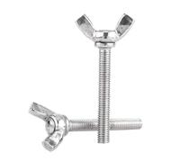 5-piece Set, M6 304 Stainless Steel, Silver Wing Bolt DIN316, User-friendly Design (M6*30mm)