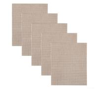 5 Piece Set of Reusable NonStick BBQ Grilling Mats Made with Fiberglass for Easy Cleaning and Custom Size Cutting (Brown 5pcs)