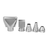 5 Piece Set of Stainless Steel Hot Air Nozzles, Heat Blower Accessories, and Heat, Various Sizes for Different Applications, Compatible with Most Hot Air