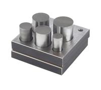 5 Piece Set Round Circular Disc Cutter Jewellery Tools and 5 Round Hole Punches in Sizes 1/2, 5/8, 3/4, 7/8 and 1 Metal Jewellery Making