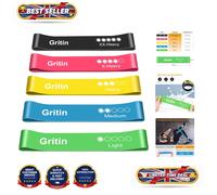 5-Piece Skin-Friendly Resistance Bands Set with Carrying Case - Perfect for W...