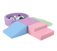 5-Piece Soft Play Equipment Set, PU Leather Toddler Climbing Toys Ball Pit (Balls Not Included), Toddler Crawling Toys, Baby Indoor Crawling Foam Building Blocks Toys (Colorful)