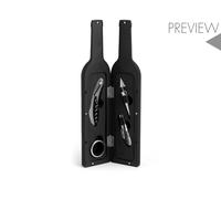 5 Piece Sommelier Bottle Shaped Set Black With H&H Gadgets
