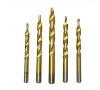 5 Piece Spiral Step Drill Bit Set Made of HSS for Use in Woodworking Pocket Hole Joinery and Sliding Door Frame Fabrication (1pc 9 to 5mm)