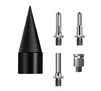 5 Piece Splitting Cone Drill Bit Set with 4 Handles Cobalt Step Bits for Metal Stainless Steel Pipe Hard Multi Tool Spiral Cutter for Socket Screwdriver Power Drill