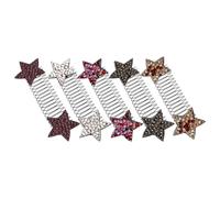 5 Piece Star Hair Comb Clips for Secure, Mark-free Styling | Plastic Build, Easy to Use, Comfortable Wear, for Updos, Bangs, Bridal Looks, Daily Styling