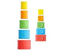 5-piece Suction Cup Bath Toy For , Waterfall Stacking Cup Bath Toy, | Waterfall Stacking Cups Bathtub Toys for Aged 1-4 Boy Girls Bathroom Shower Tile Apartment