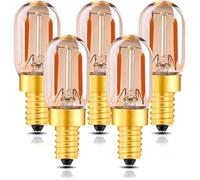 5-Piece T22 1W Night Light Bulb, 12V/24V DC/AC Retro LED Filament Bulb, Warm White 2700K, E12/E14, for Decorative Lighting (Color: E14 12V-24V)