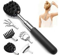 5-Piece Telescopic Back Scratcher Set, Stocking Stuffer Gadgets Gift Box, Back Scratcher for Men & Women, Handy Back Itch Relief Tool, Fun Gift for Dad, Mom, Him & Her
