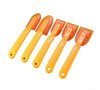 5 Piece Tile Remover Tool Set with Rubber Scrapers for Decals and Sticker Removal from Various Surfaces Including Stone, Metal, Wood, and Glass