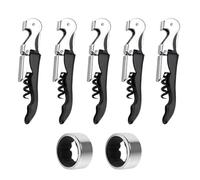 5-Piece Wine Opener, 2-Piece Anti-Drip Wine Rings, Bottle Opener, Personalized Bottle Opener, Wine Corkscrew, Winemaking Tool Set