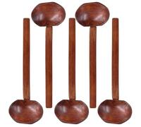 5 Piece Wooden Spoons, Long Handle Cooking Spoons Set for Mixing Stirring and Serving, Natural Wood Kitchen Utensils for Home Use