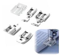 5-Piece Zipper Foot Set for Sewing Machines - Includes Walking Foot and Invisible Zipper Foot - Compatible with Brother, Singer, Janome and Other Low Shank Machines