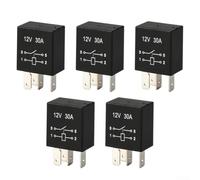 5 Pieces 12V 30A 4 Pin Automotive Relays Waterproof with Copper Coil Silver Contacts Suitable for Diverse Automotive Applications (24V four pins)