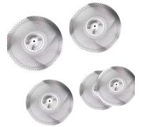 5 Pieces 14" Hi Hat+16" Crash+18'" Rash+20"ride Low Volume Cymbal Pack for Drum Set Rehearsal Room Apartment