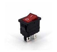 5 pieces 15x21mm MR-6B Series 220VAC Illuminated Switch 4-pin DPST Mini Rocker Switch 12A 125VAC(5Pcs Red)