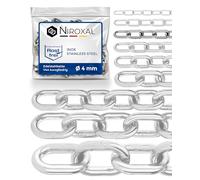 5 Pieces 25-cm = 0,25-Meter 4-mm Thick Stainless Steel Chain V4A Short-Linked from NietFullThings on Piece Anchor Chain DIN 5685 DIN 766 0,25-m