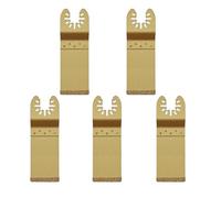5 Pieces 35mm Carbide End Cut Multi Tool Grout Removal Cutter Saw Set Blades Multi Tool Blade Sharpener for Bricks Plaster for Brick Mortar and Grout Removal（Gold）
