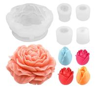 5 Pieces 3D Silicone Mould, Tulip Candle Mold, Handmade Silicone Mould for Mother's Day, Valentine's Day, Birthday Party