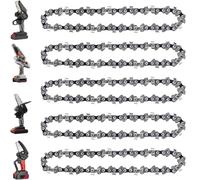 5 Pieces 6 Inch Mini Chainsaw Chain Replacement Accessories, 6 Inch Chain Saw Chains for Cordless Electric Portable Mini Chainsaw - 37 Drive Links