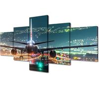 5 Pieces Abstract Wall Art Canvas Prints - Mountain Green Mountain Landscape - Modern Wall Artwork For Gifts Bathroom Living Room Home Office Decor M/With Frame 100 X 50 Cm-520550775491