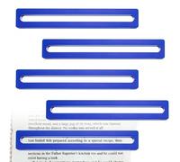 5 Pieces Acrylic Guided Reading Strips, Blue Colored Highlight Strips, Bright Line Reader Reading Trackers Overlays Bookmarks for Dyslexia Competitions Readings Lovers (5Pcs)
