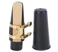 5 Pieces Alto Saxophone Mouthpiece Kit with, Reed, Tooth Pad & Metal le for Wind Instrument Entials (Black)