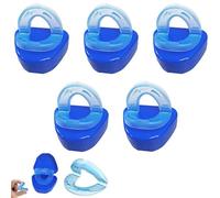 5 Pieces Anti-Snoring Mouthpiece Devices, Reusable Anti Snoring Devices, Snore Device Stopper Aids, Reduce Snoring Aid, Snore Solution for Comfort & Easy Breathing